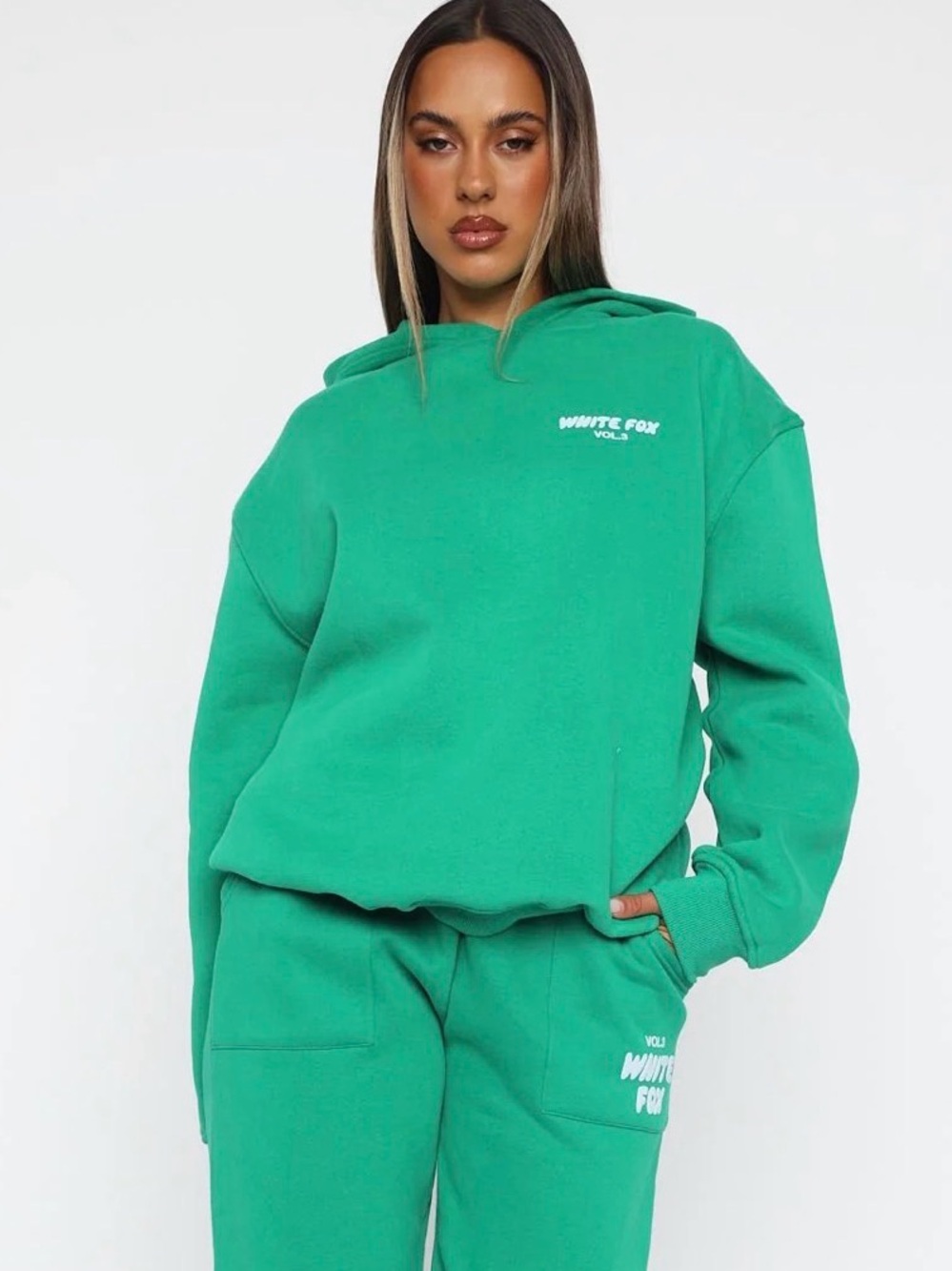 White Fox Green Offstage Hoodie